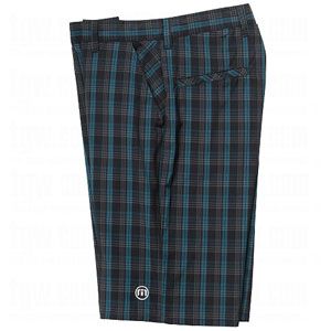 The Golf Warehouse   Travis Mathew Mens Quincy Flat Front Plaid Shorts 