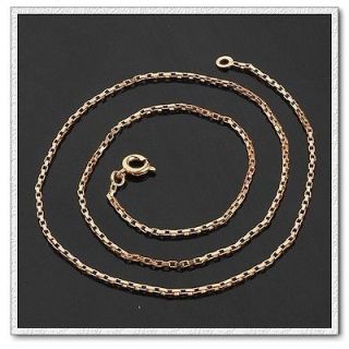 18 Ladies 22K Yellow Gold Box Chain Link Necklace   N57
