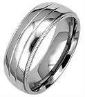 Highly Polished PLAIN TITANIUM RING with Accented Edges, size 9   NEW 