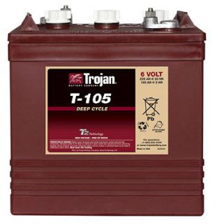 Lot of 12 Trojan T 105 Golf Cart Batteries with Free Truck Shipping