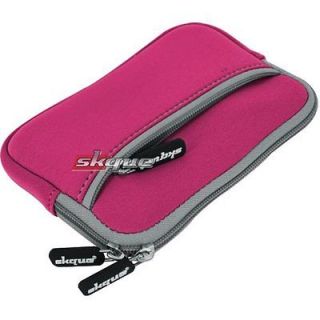 Pink Zipper Sleeve Case For Garmin Nuvi 2460LMT Nuvi 50 Nuvi 2595LMT 