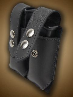   Leather Double Magazine Pouch for GLOCK 19 23 30 33 36 26 27 28 29