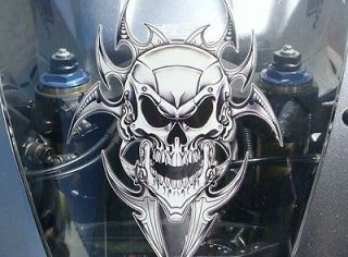 SKULL DECAL GRAPHIC for MOTORCYCLE WINDSCREENS RIPPING TEAR TEARING