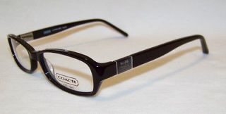 Coach Glynnis Black 52 Eyeglass Frame Eyeglasses New