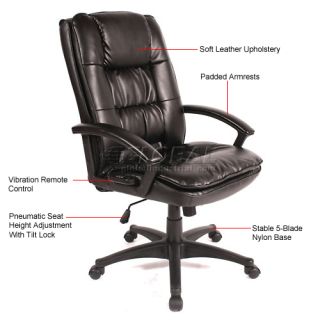 Chairs  Leather Upholstered  Leather Executive Massage Chair with 5 