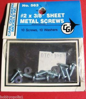 Carl Goldberg #2 x 3/8 Sheet Metal Screws (10) GBG563