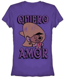 Speedy Gonzales Quiero Amor Looney Tunes Juniors T Shirt Tee   Small