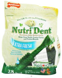 Buy Nylabone   Nutri Dent Edible Dental Chews Small Extra Fresh   28 