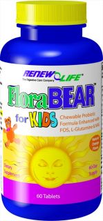 ReNew Life   FloraBear For Kids Orange Flavor   60 Chewable Tablets 