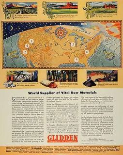 1944 Ad Glidden Paint WWII War Production Chemical Engineering 
