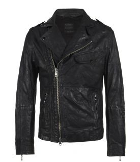 Standen Leather Jacket, Men, Leathers, AllSaints Spitalfields