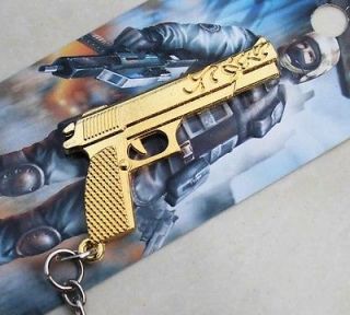 Special Gun keyring Desert Eagle pistol GOLD Key Chains keyfobs KGA38