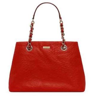 NWT Kate Spade Victoria Falls Maryanne Ostrich Embossed Tote, Spice