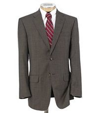 Executive 2 Button Wool Suit with Center Vent with Pleated Front 