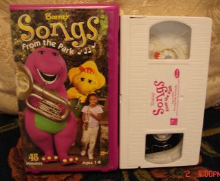 Barney Songs From The Park Video Vhs Clamshell EXCEL Condition 20 