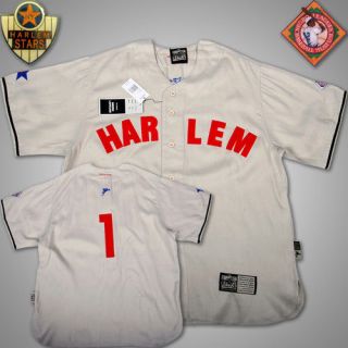 Negro Leagues #1 NewYork Harlem Stars Baseball jersey Mens sz L 3XL 