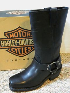 Harley Davidson Hustin Pull on Harness D85354 Black womens boots New 