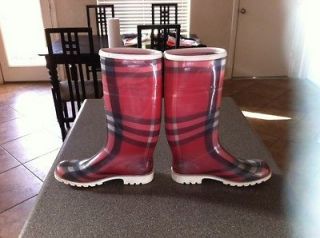 Burberry rain boots, rubber boots, wellies, size 8/39