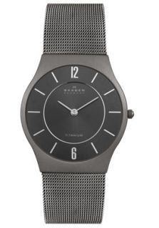 Skagen 233LTTM Watches,Mens Titanium Charcoal Gray Dial, Mens 