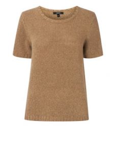 Home Sale Womens Sale Short Sleeve Metallic Merino Wool Jumper