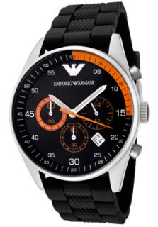 Emporio Armani AR5878 Watches,Mens Chronograph Black Rubber, Mens 