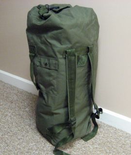 Newly listed Heavy Duty Military 2 Strap DUFFEL BAG Sea Bag USED