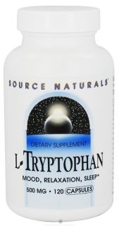 Source Naturals   L Tryptophan 500 mg.   120 Capsules Mood, Relaxation 