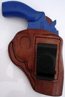 BROWN LEATHER RH IN PANTS IWB HOLSTER for S&W BODYGUARD 38