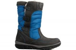   17691 Crystal Mountain Waterproof Leather Pull On Boots Grey Womens