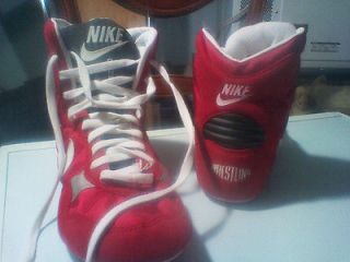 Nike Greco Supreme Wrestling shoe red/black/whit​e sz 8.5