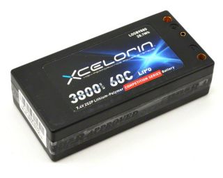 Losi Xcelorin 2S Li Poly 60C Car Battery Pack (7.4V/3800mAh) (96mm 