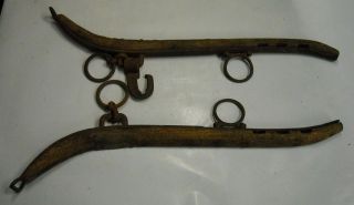 Antique/Vintag​e Wood and Cast Iron Horse Hames Collar Driving Yoke 