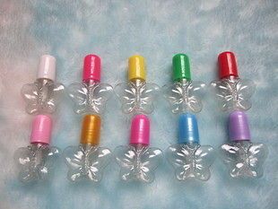 5ml mini plastic Empty nail polish bottle(12)Butterfly style item no 