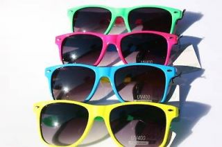 Pairs Neon Pink Blue 80s Retro Vintage Sunglasses Vintage