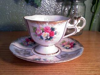 Royal Halsey Very Fine China Cup & Saucer Set  IN USA