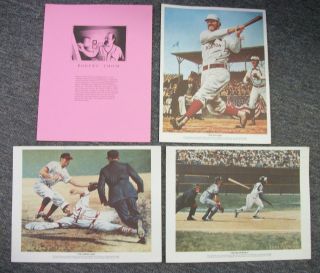   ROBERT THOM Baseball Prints; First Game, Gashouse Gang, Hank Aaron