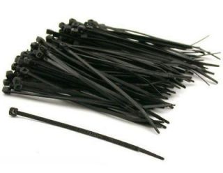 500pcs 6 BLACK 3/32 PLASTIC CABLE WIRE ZIP TIE