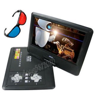 inch Portable DVD Player TV USB SD Games Radio Swivel LCD 3D 