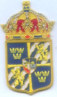 Sweden Royal COA Crown Prince Kingdom Land Empire Arms Crest Blazer 
