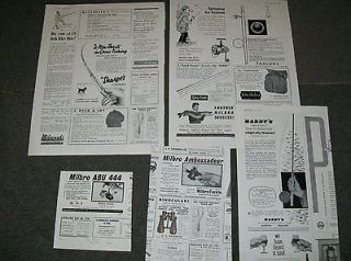 FISHING REEL & ROD ADVERTISEMENTS​. THE FIELD 1960. HARDY MILBRO 