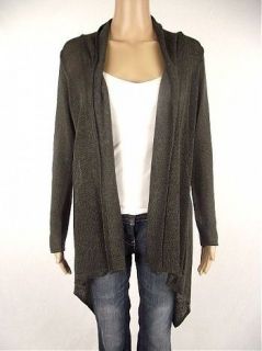 linen blend waterfall cardigan, taupe or khaki NEW