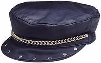   People Leather Biker Hat Halloween Holiday Costume Prop Accessory