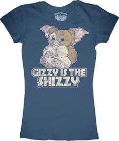 Shirt Tee GREMLINS NEW Gizmo Gizzy Is The Shizzy (Juniors) Licensed 