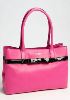 NWT $448 Kate Spade Helena Bow Leather Handbag Tote! hot fuchsia