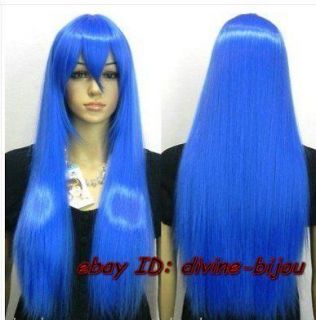 new Long Straight blue Vocaloid Miku Hatsune Cosplay wigs