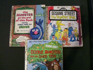 Vintage Sesame Street Little Golden Books (set of 3) 1971 1978