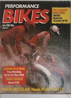   BIKES magazine 7/85 feat. Harris Magnum Suzuki, Bimota HB3, MTX125RW