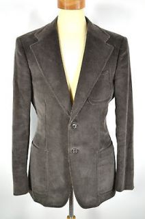 GUCCI Gray Corduroy Two Button Blazer