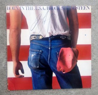 BRUCE SPRINGSTEEN BORN IN THE USA AUTOGRAPHED LP RECORD ALBUM! VIDEO 