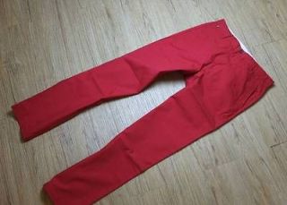 Mens J.Lindeberg(JX​2) Red 36x32 Slim Fit Golf Pants 100% Cotton